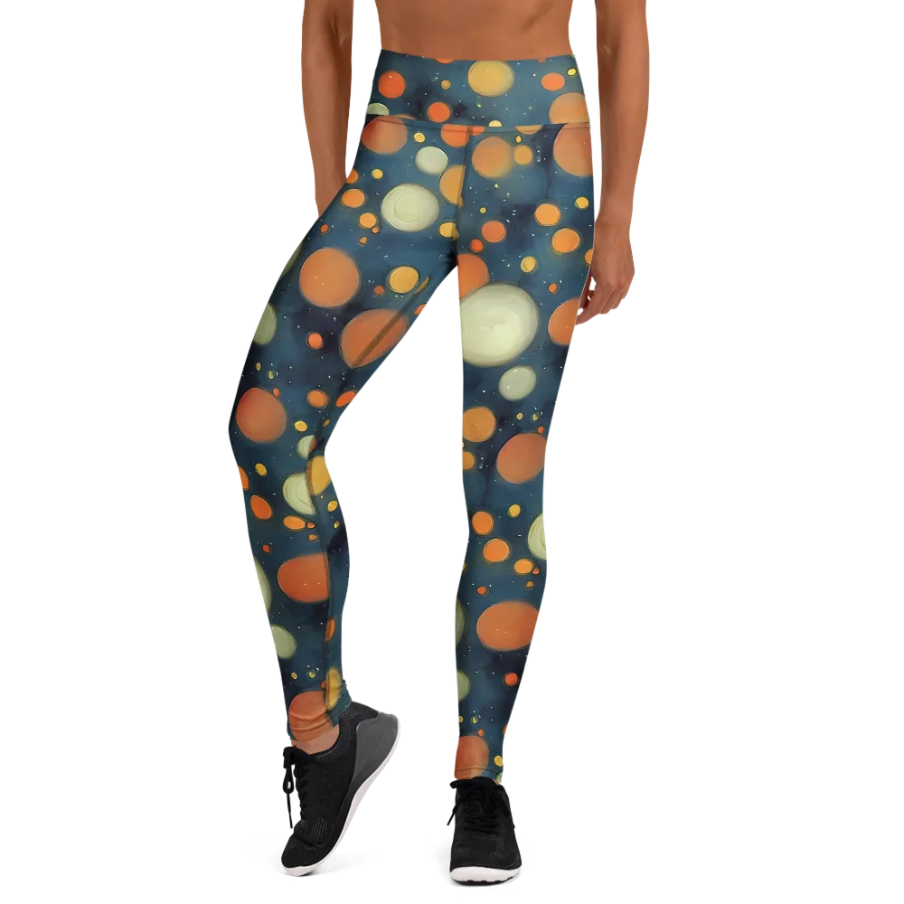 Midnight Orbs on Yoga Leggings — Front