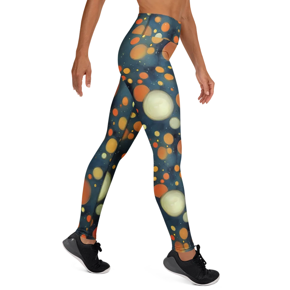 Midnight Orbs on Yoga Leggings — Right