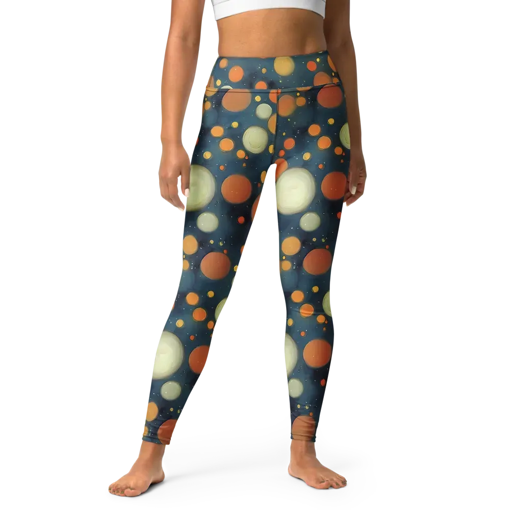 Midnight Orbs on Yoga Leggings — Front