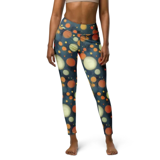 Midnight Orbs on a Yoga Leggings