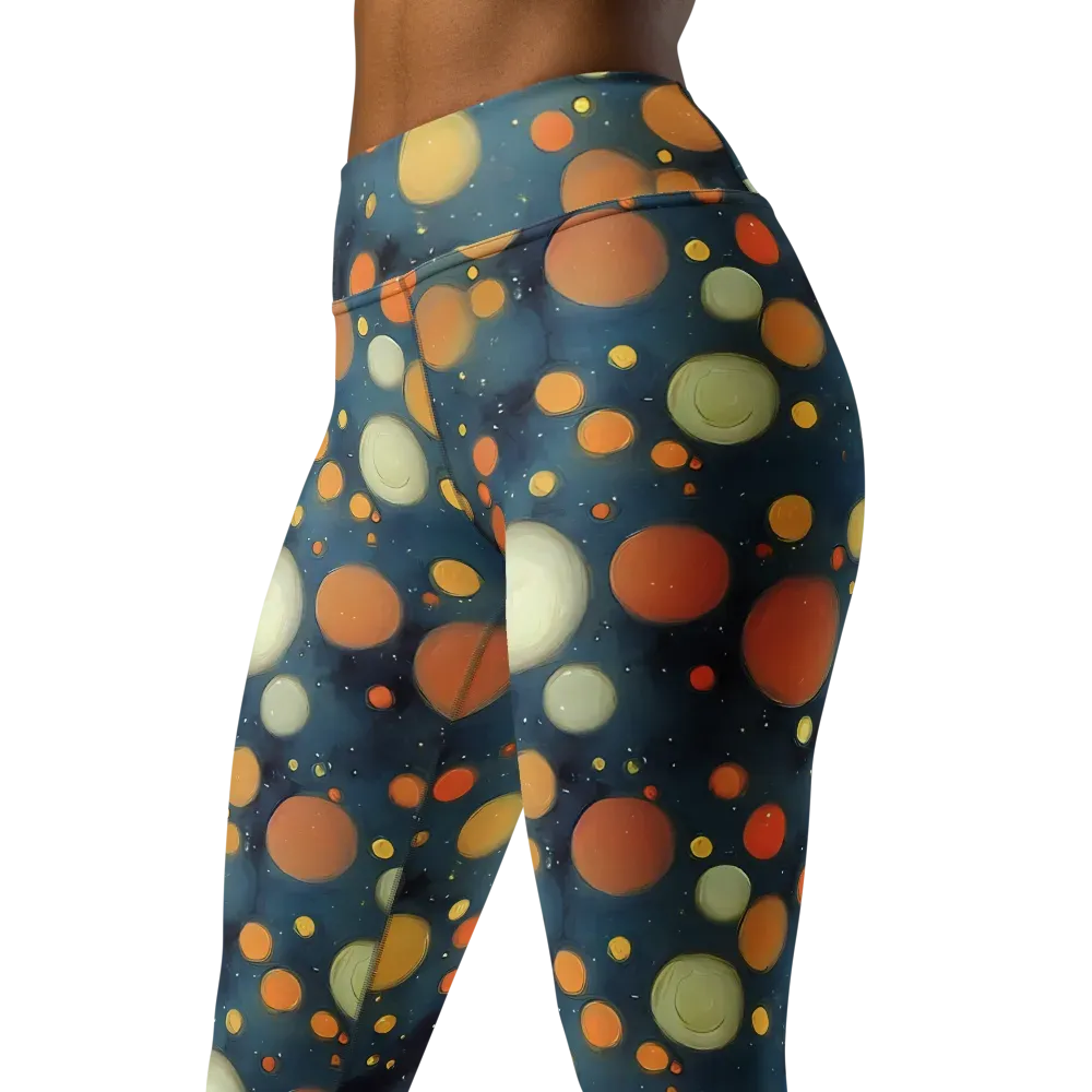 Midnight Orbs on Yoga Leggings — Left Front
