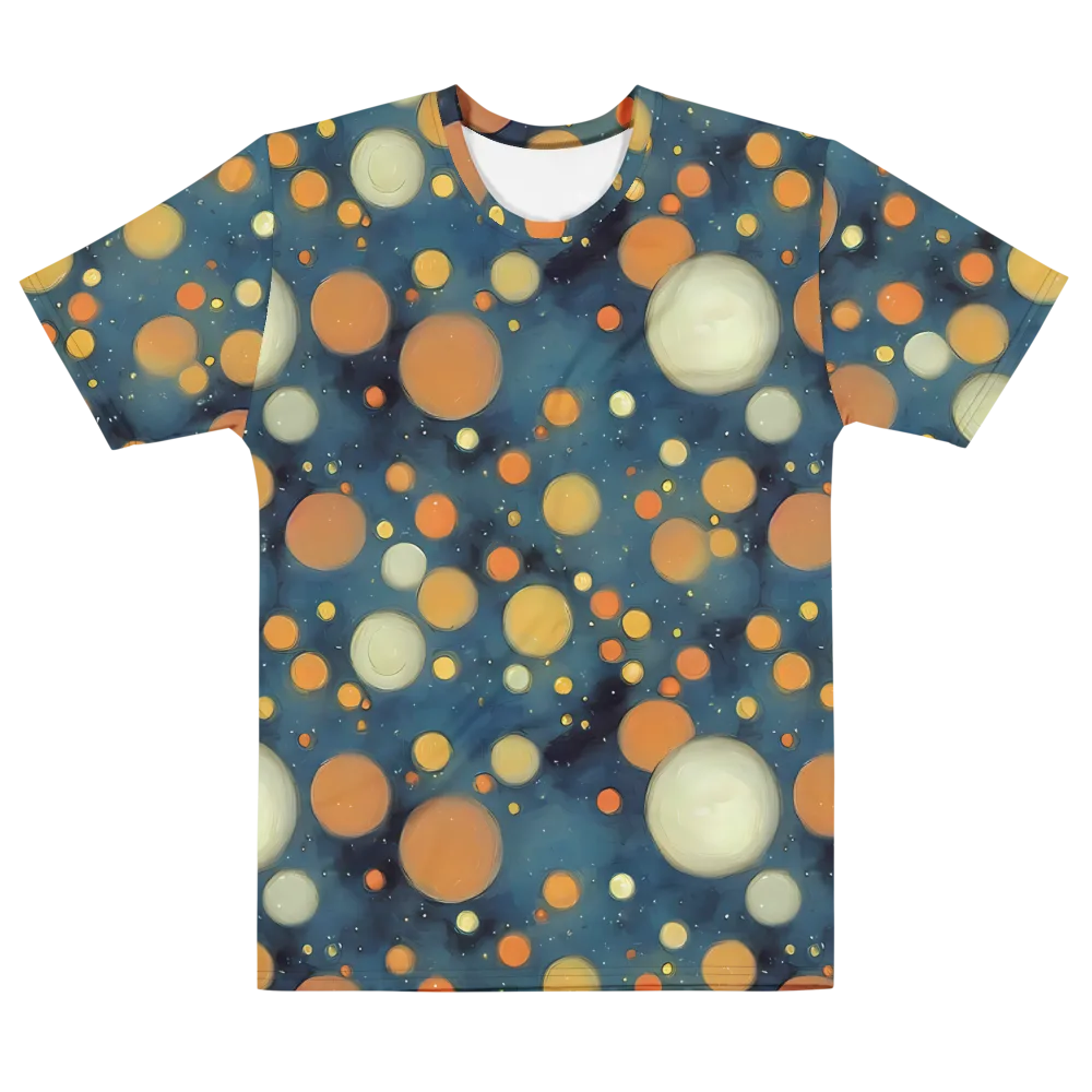 Midnight Orbs on Men's Cotton Crew Neck T-Shirt — Front