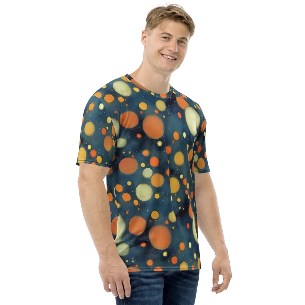 Midnight Orbs on Men's Crew Neck T-Shirt — Right