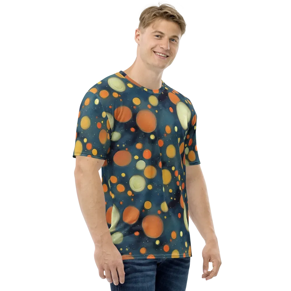 Midnight Orbs on Men's Crew Neck T-Shirt — Right