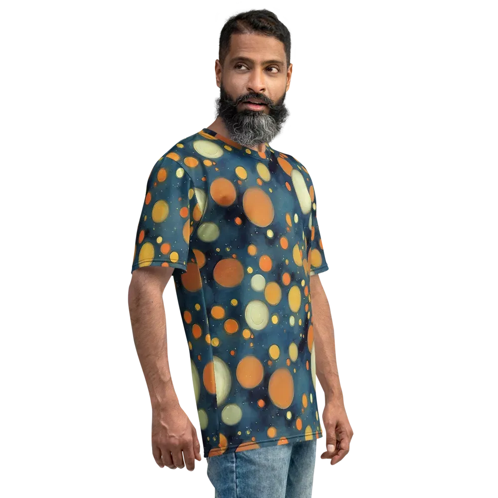 Midnight Orbs on Men's Crew Neck T-Shirt — Right