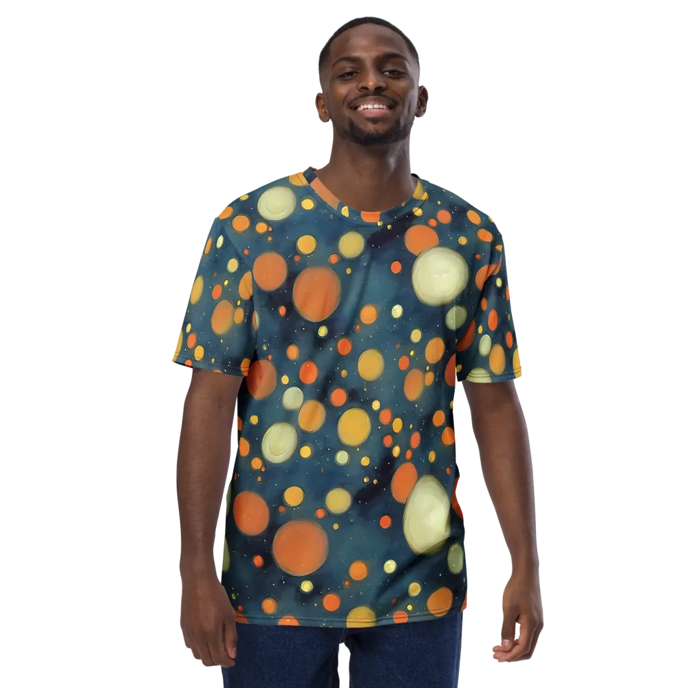 Midnight Orbs on Men's Crew Neck T-Shirt — Front