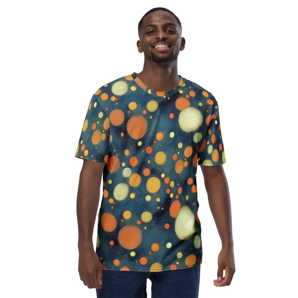 Midnight Orbs on Men's Crew Neck T-Shirt — Front