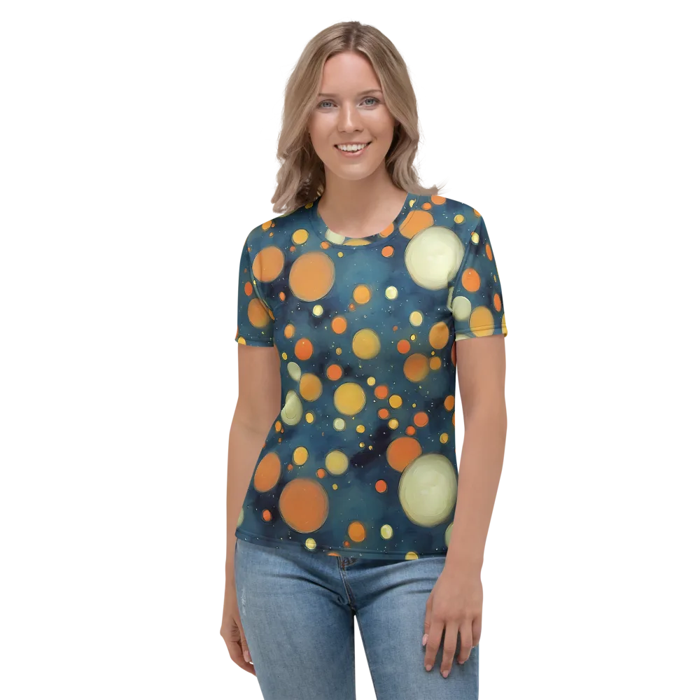 Midnight Orbs on Women's Crew Neck T-Shirt — Front