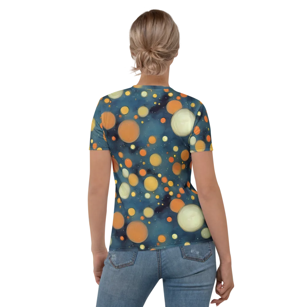 Midnight Orbs on Women's Crew Neck T-Shirt — Back
