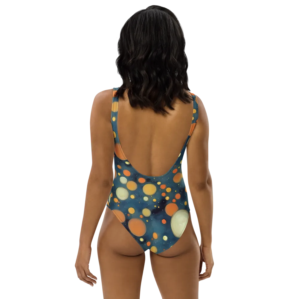 Midnight Orbs on One-Piece Swimsuit — Back