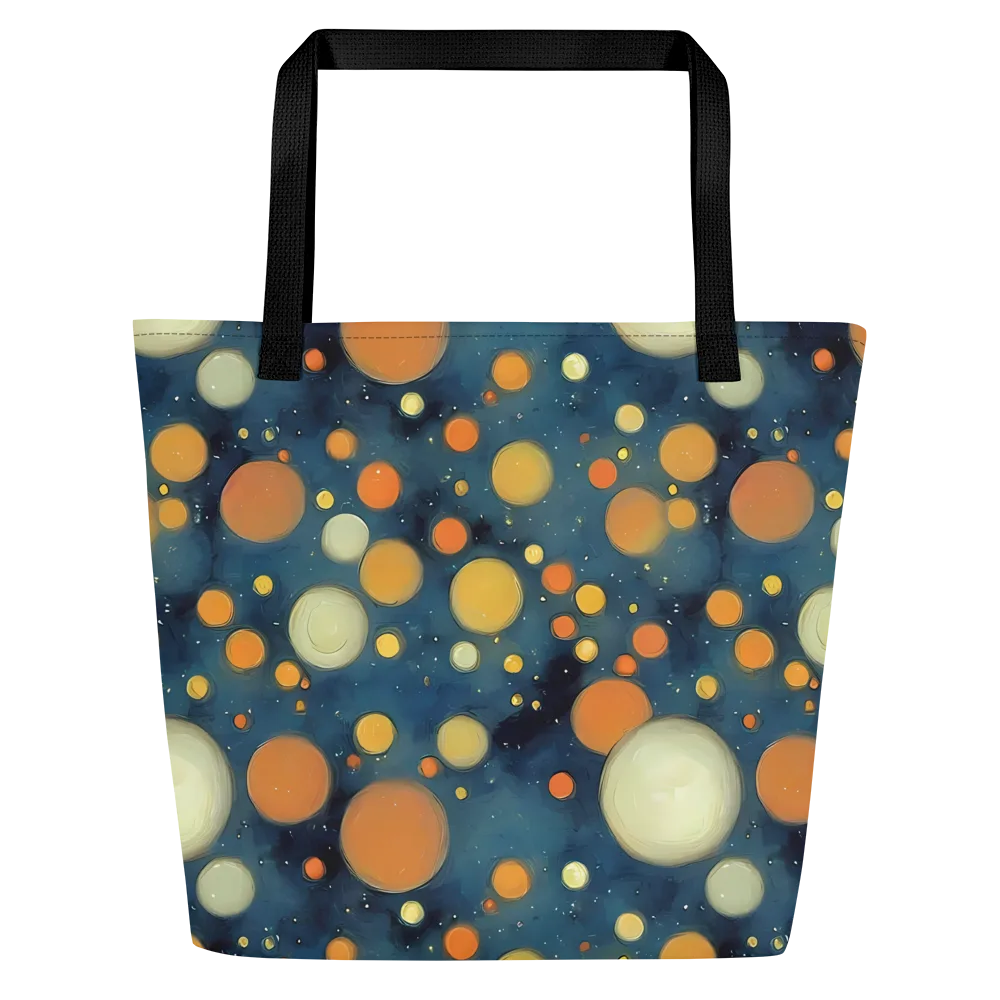 Midnight Orbs on Large Tote Bag W/ Pocket — Front