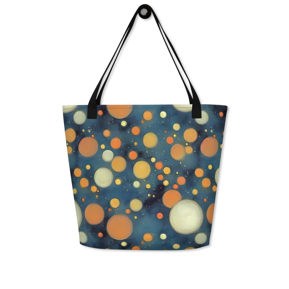 Midnight Orbs on Large Tote Bag W/ Pocket — Front