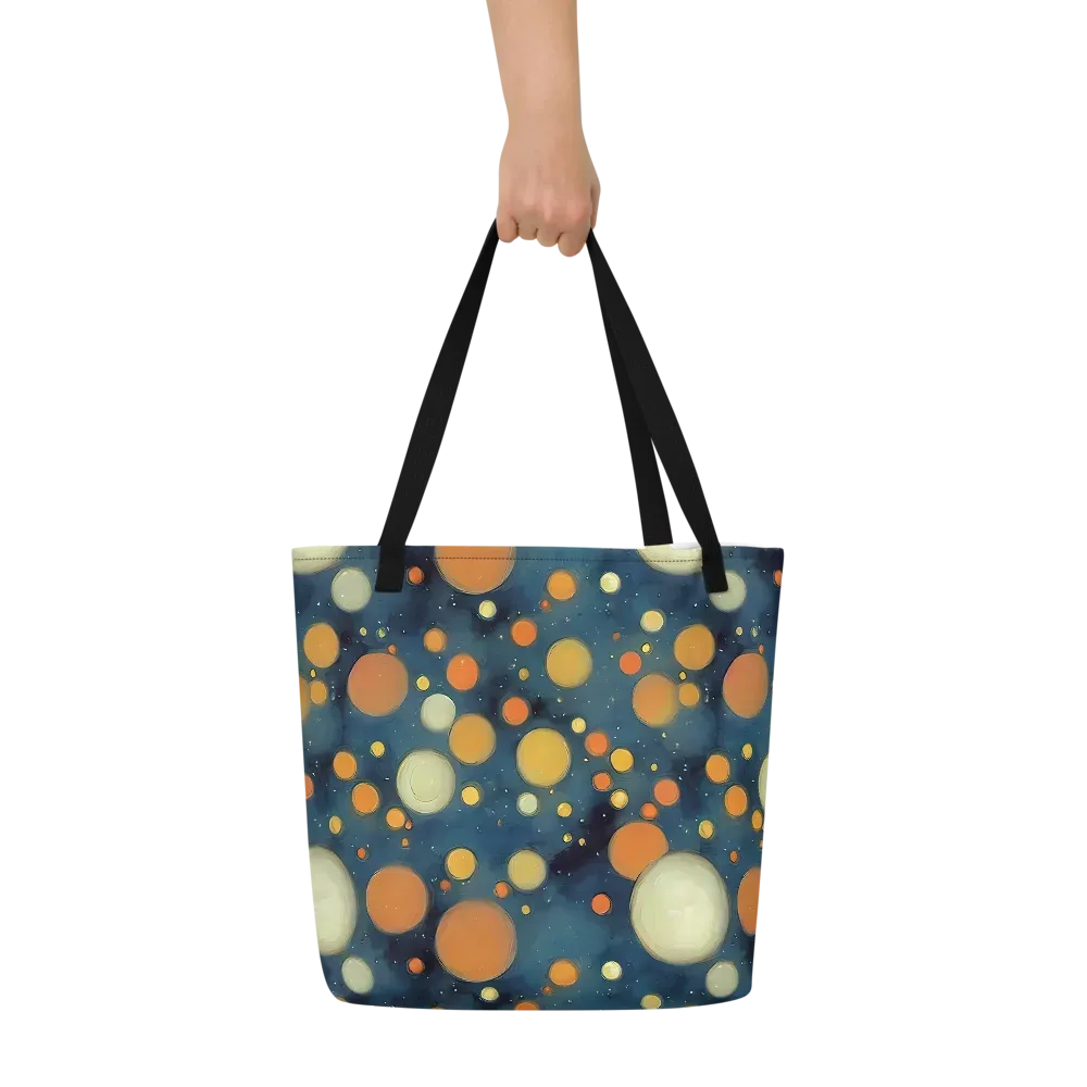 Midnight Orbs on Large Tote Bag W/ Pocket — Front