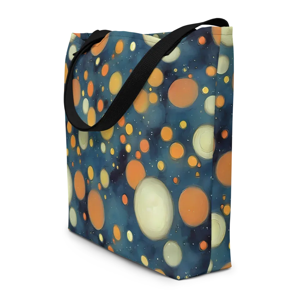 Midnight Orbs on Large Tote Bag W/ Pocket — Front