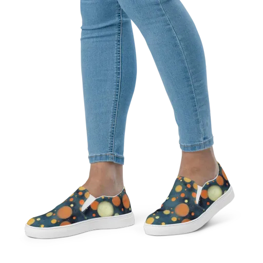 Midnight Orbs on a Women's Slip-On Canvas Shoes