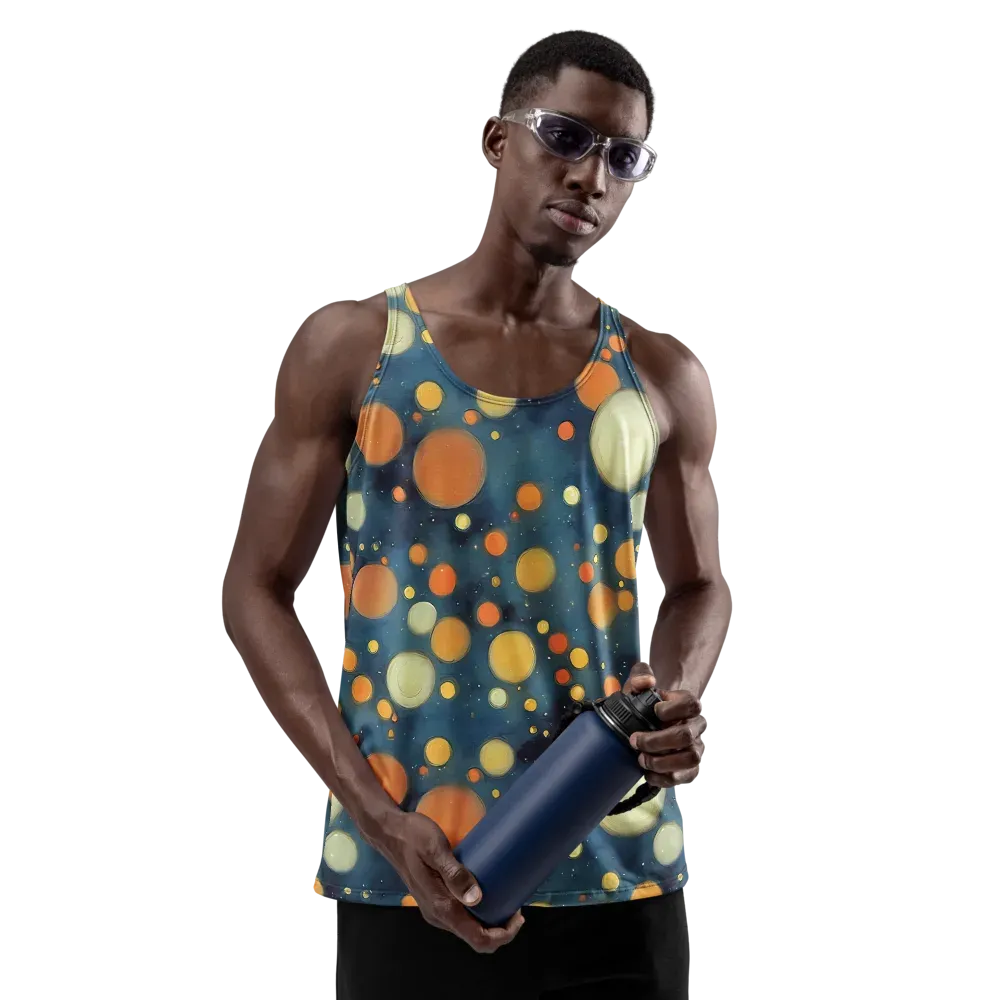 Midnight Orbs on Men's Tank Top — Front