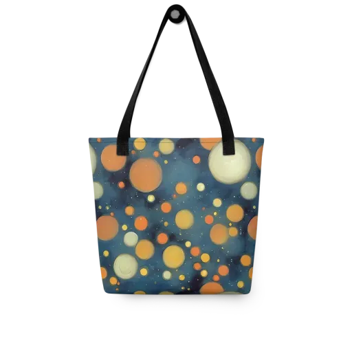 Midnight Orbs on a Tote Bag