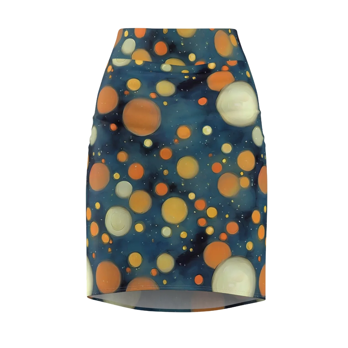 Midnight Orbs on Pencil Skirt — Front