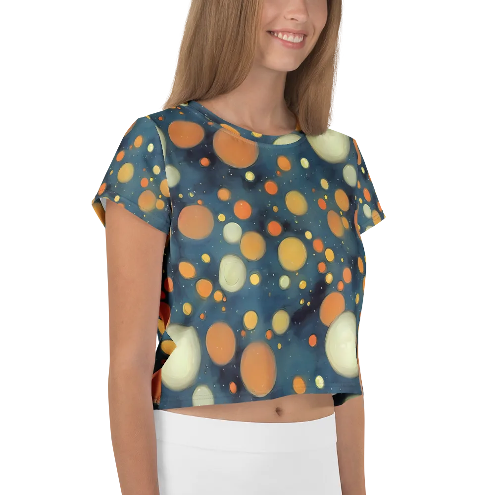 Midnight Orbs on Crop Tee — Right