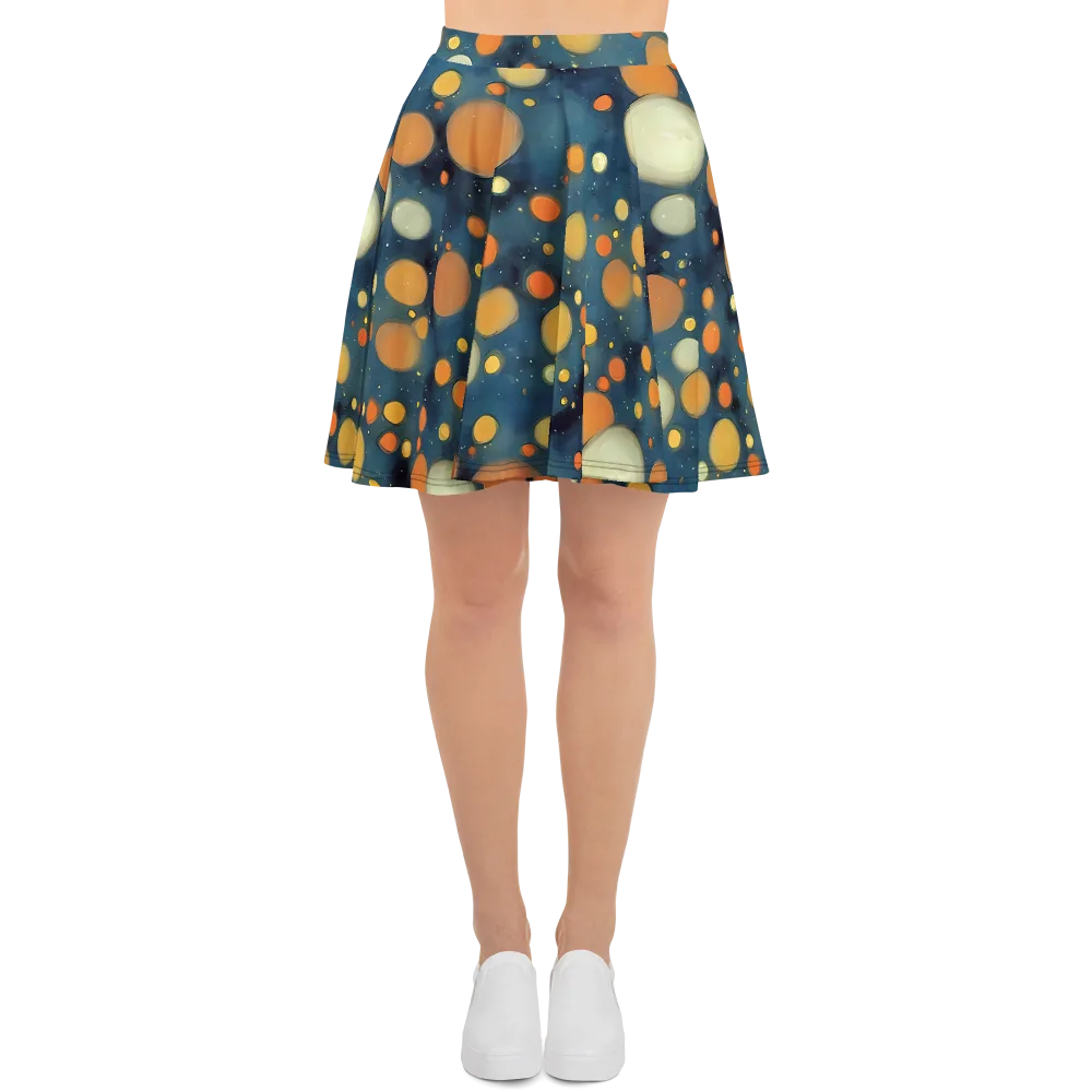 Midnight Orbs on Skater Skirt — Front