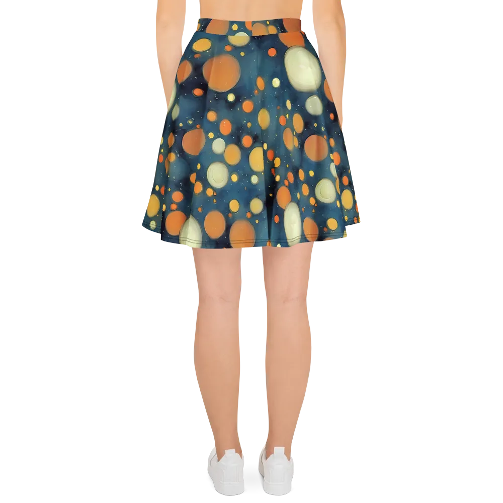 Midnight Orbs on Skater Skirt — Back