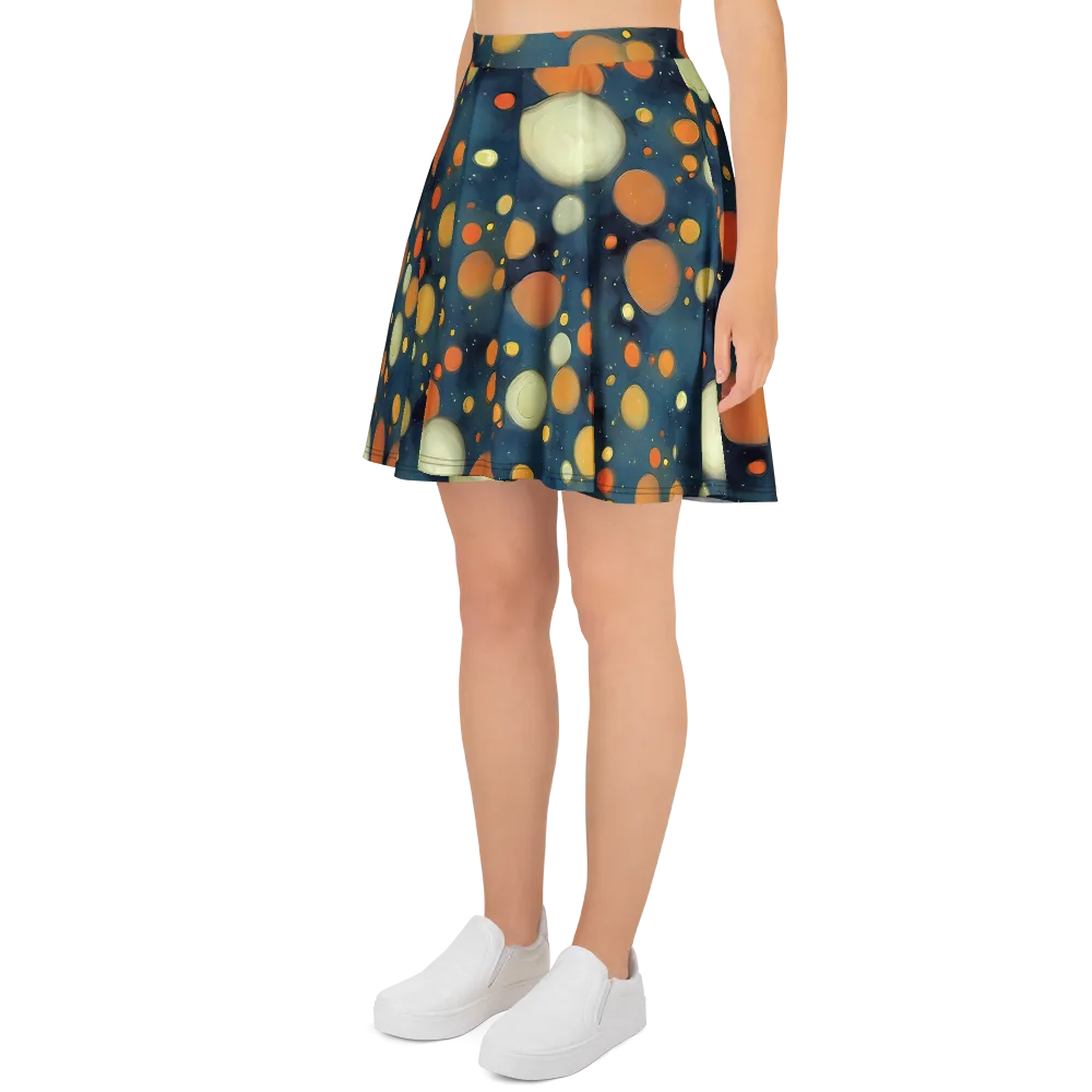 Midnight Orbs on Skater Skirt — Left