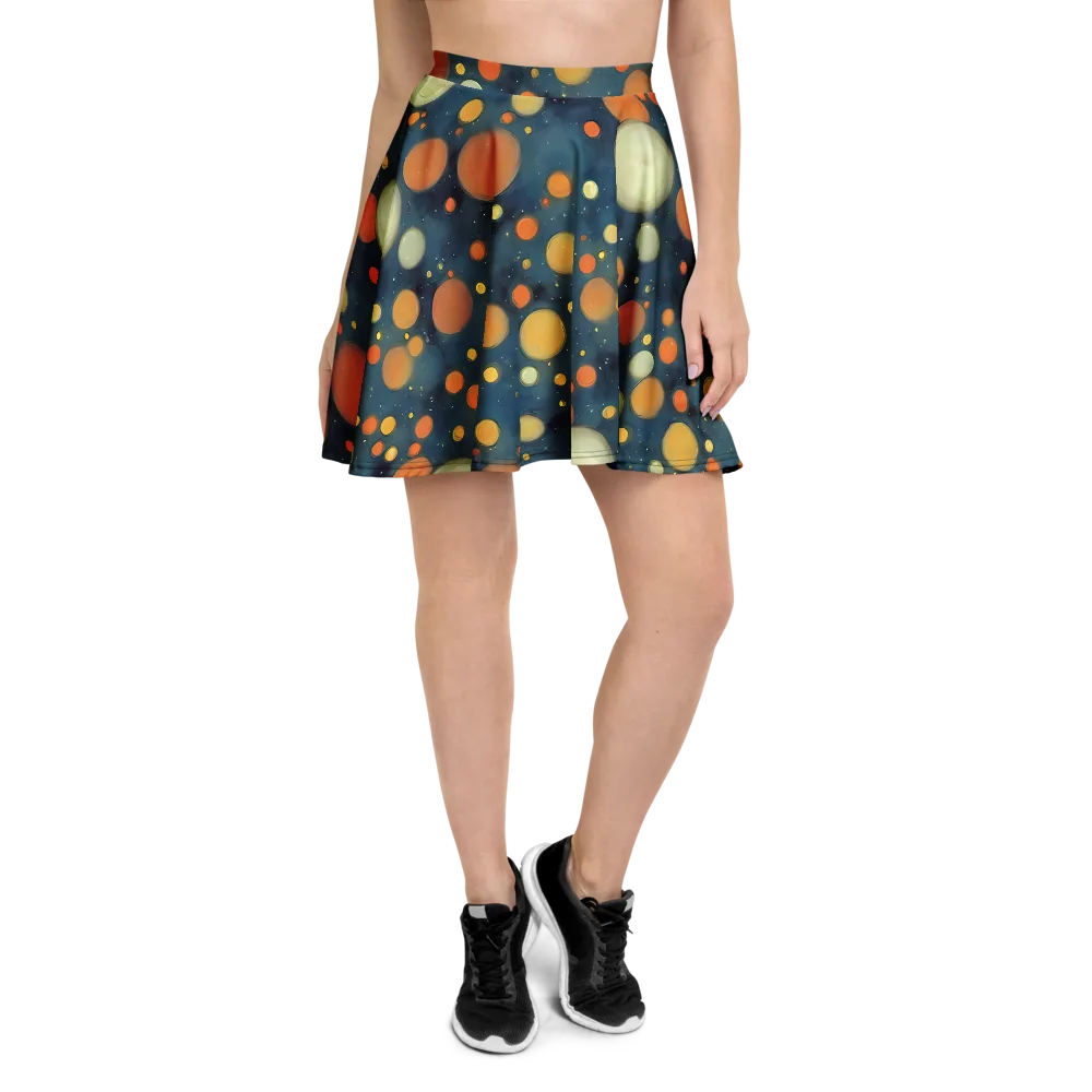 Midnight Orbs on Skater Skirt — Front