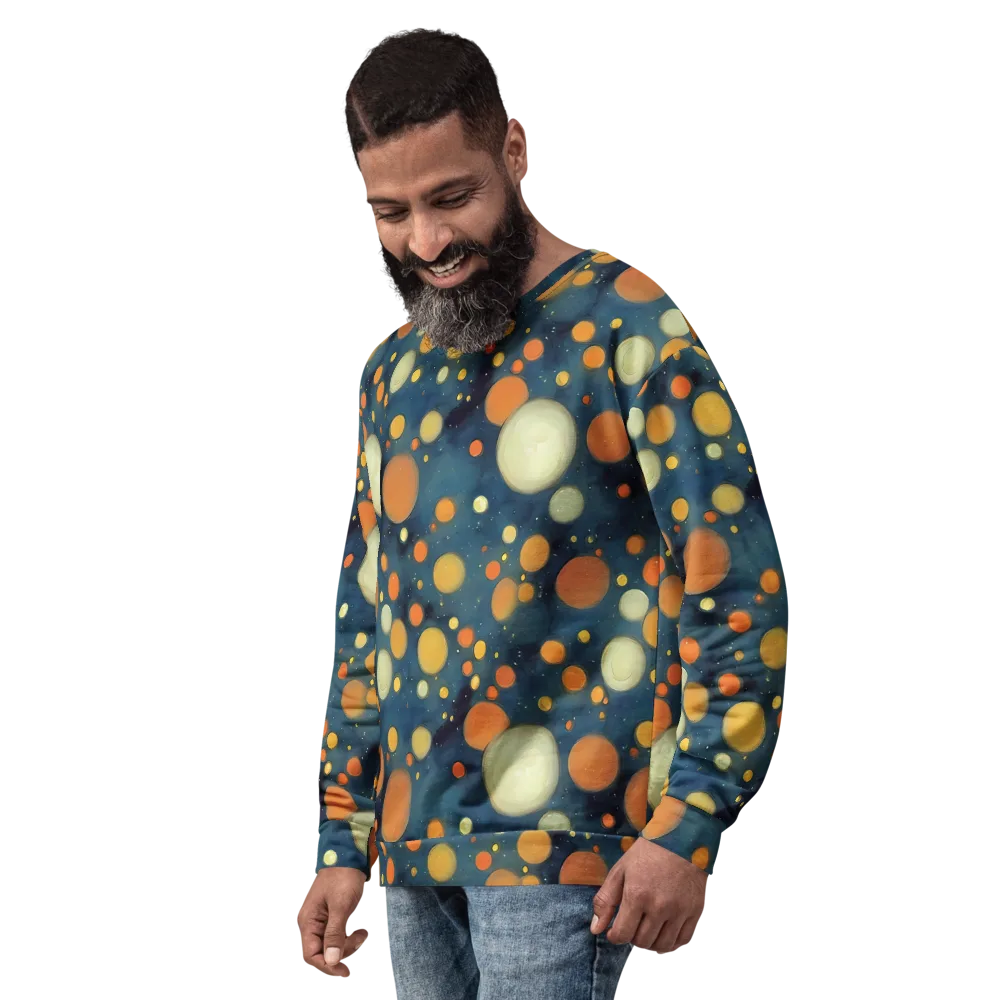 Midnight Orbs on Sweatshirt — Left Front