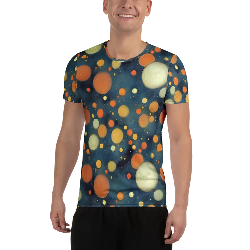 Midnight Orbs on Men's Athletic T-Shirt — Front