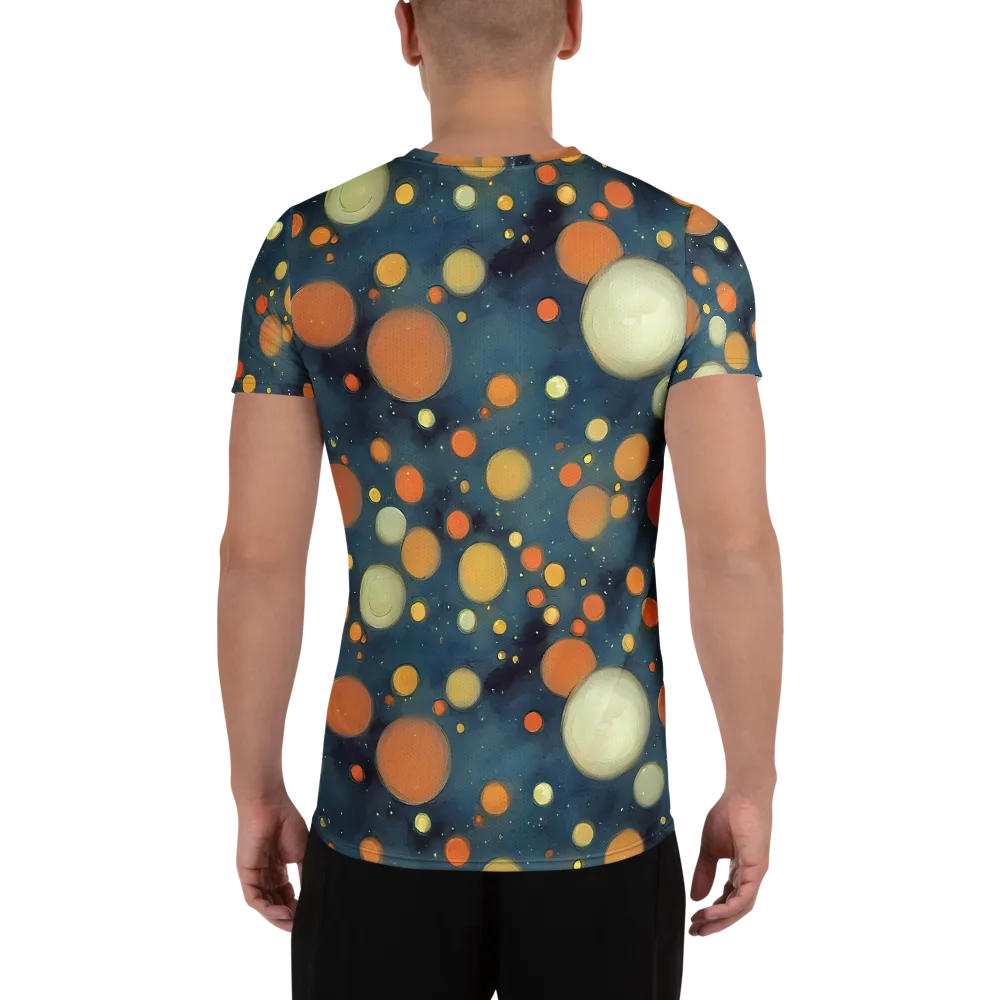 Midnight Orbs on Men's Athletic T-Shirt — Back