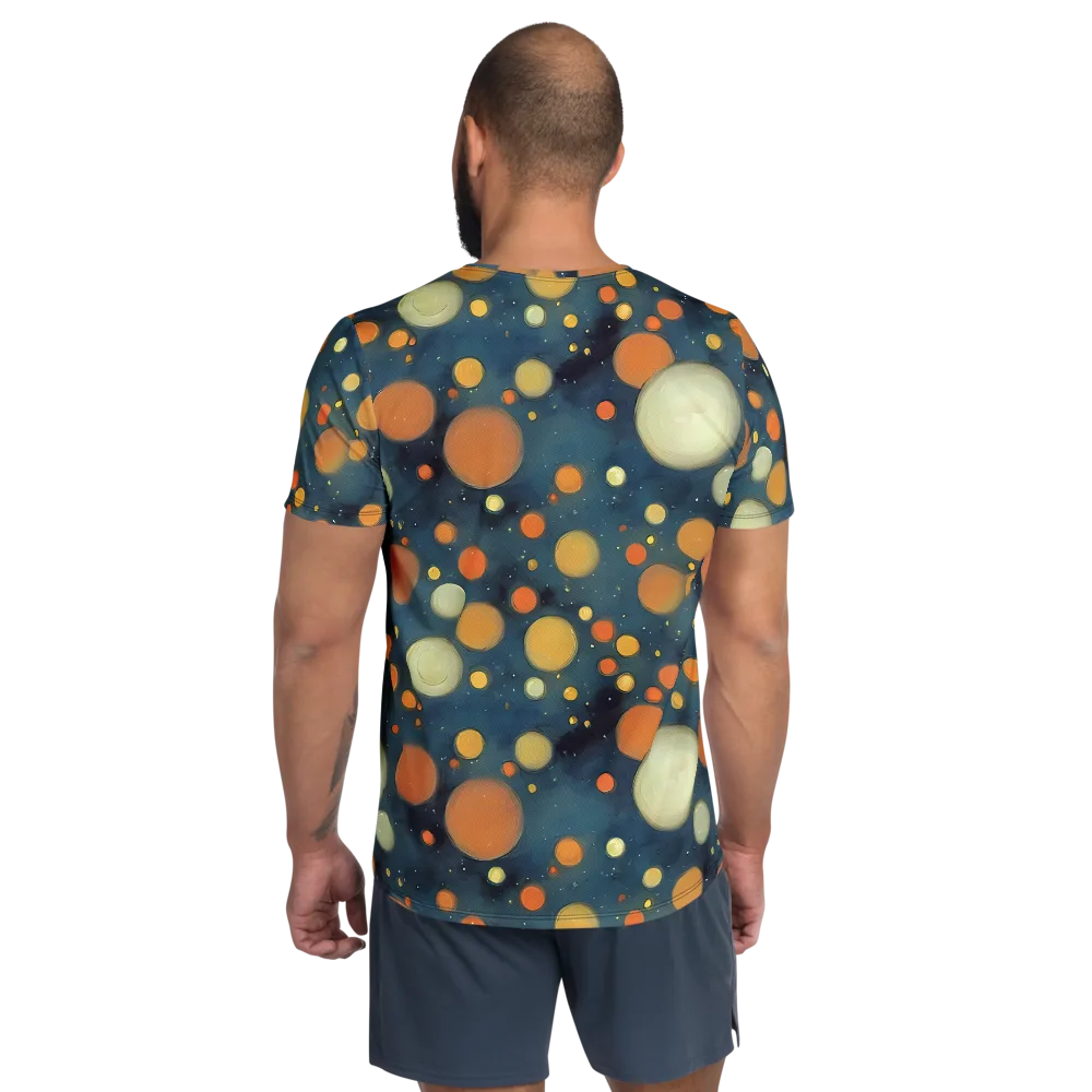 Midnight Orbs on Men's Athletic T-Shirt — Back