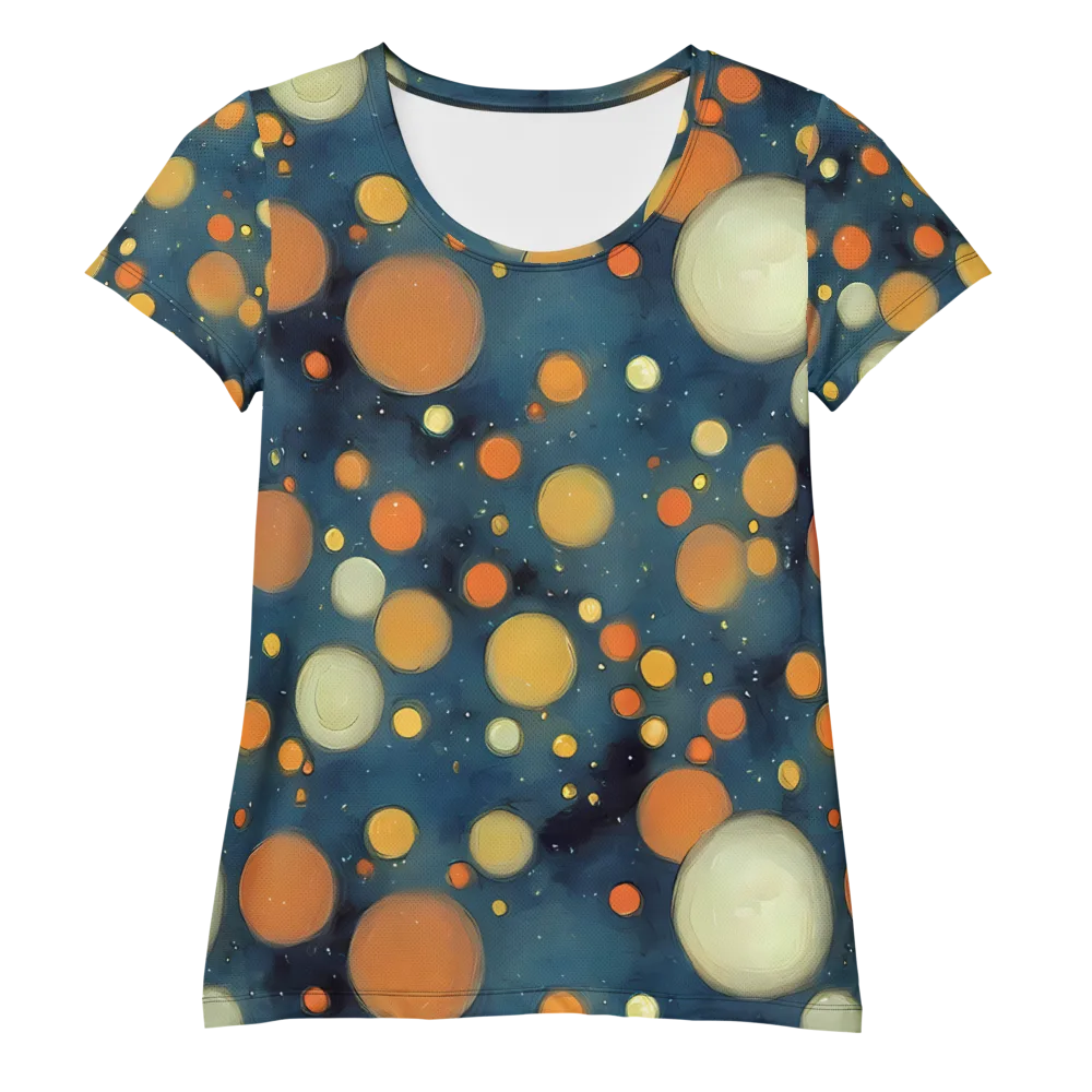 Midnight Orbs on Women's Athletic T-Shirt — Front