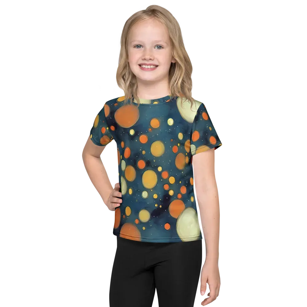 Midnight Orbs on Kids Crew Neck T-Shirt — Front