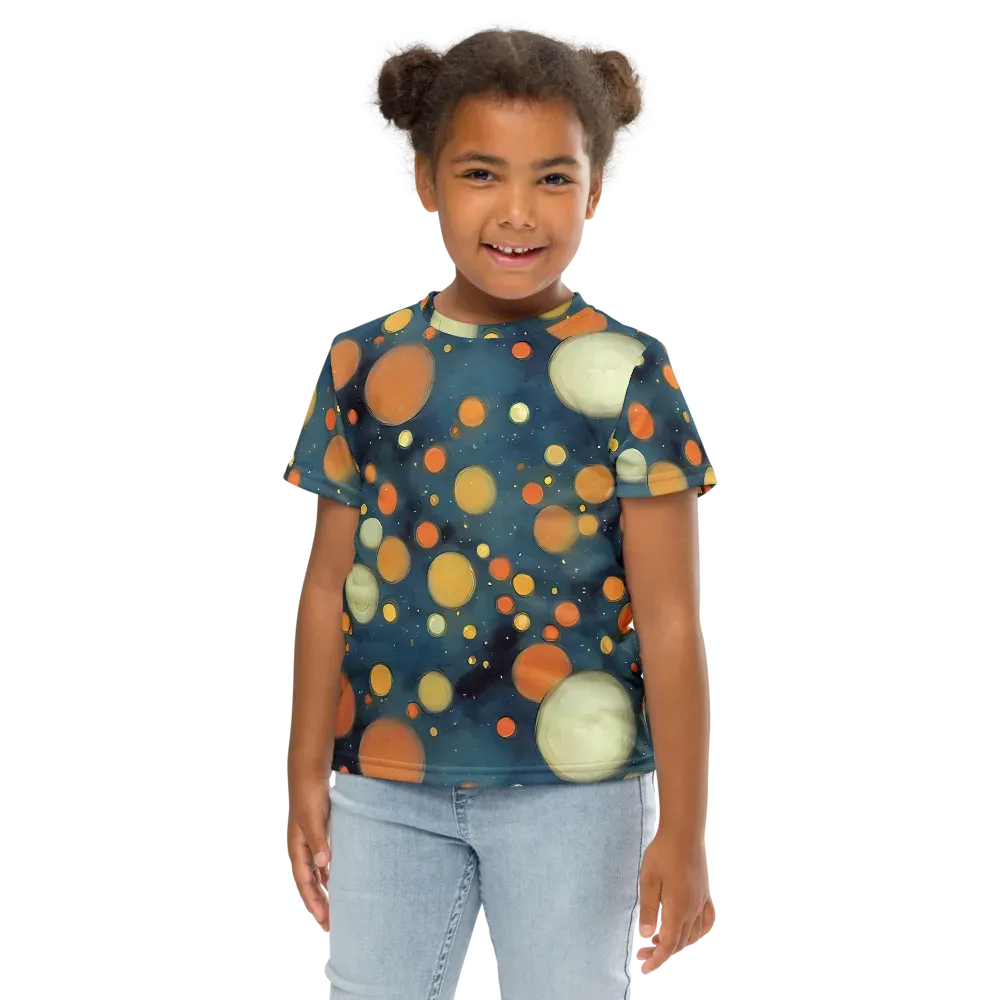 Midnight Orbs on Kids Crew Neck T-Shirt — Front