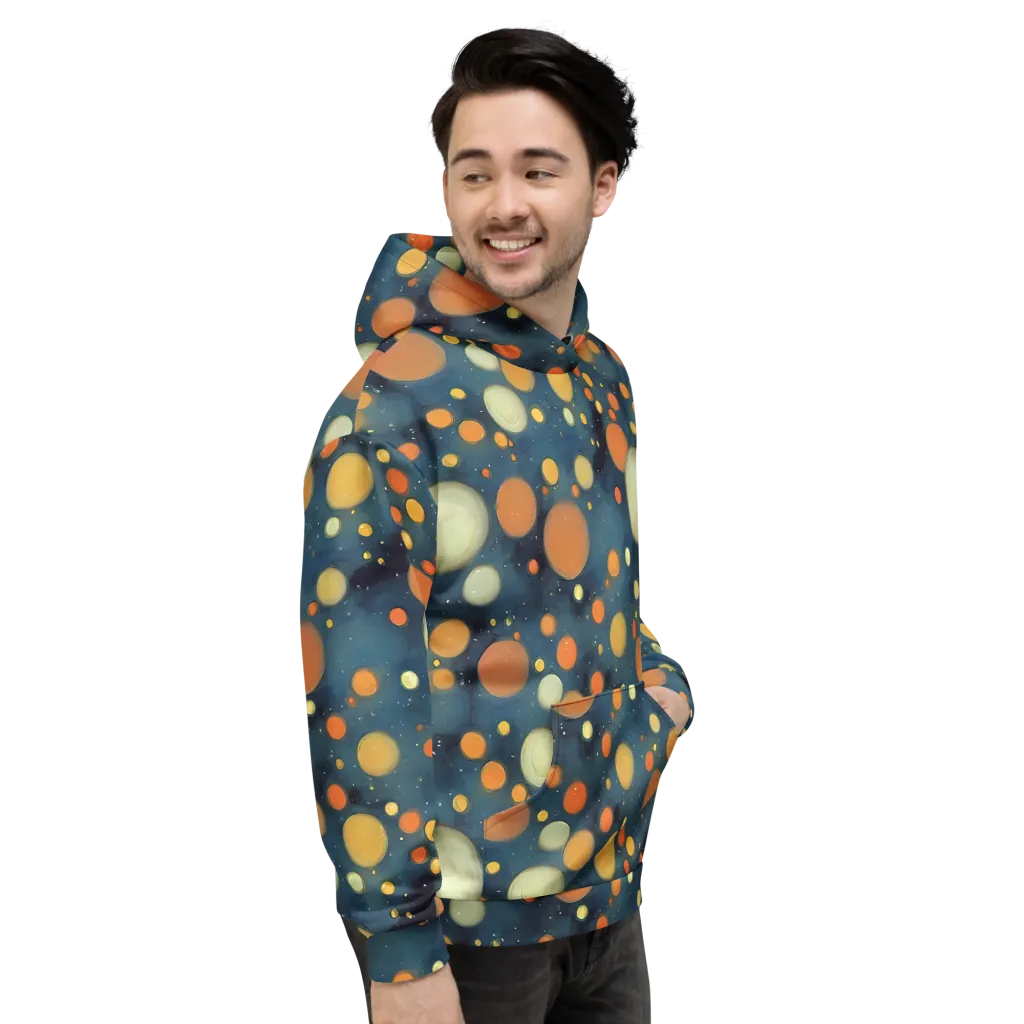 Midnight Orbs on Hoodie — Right