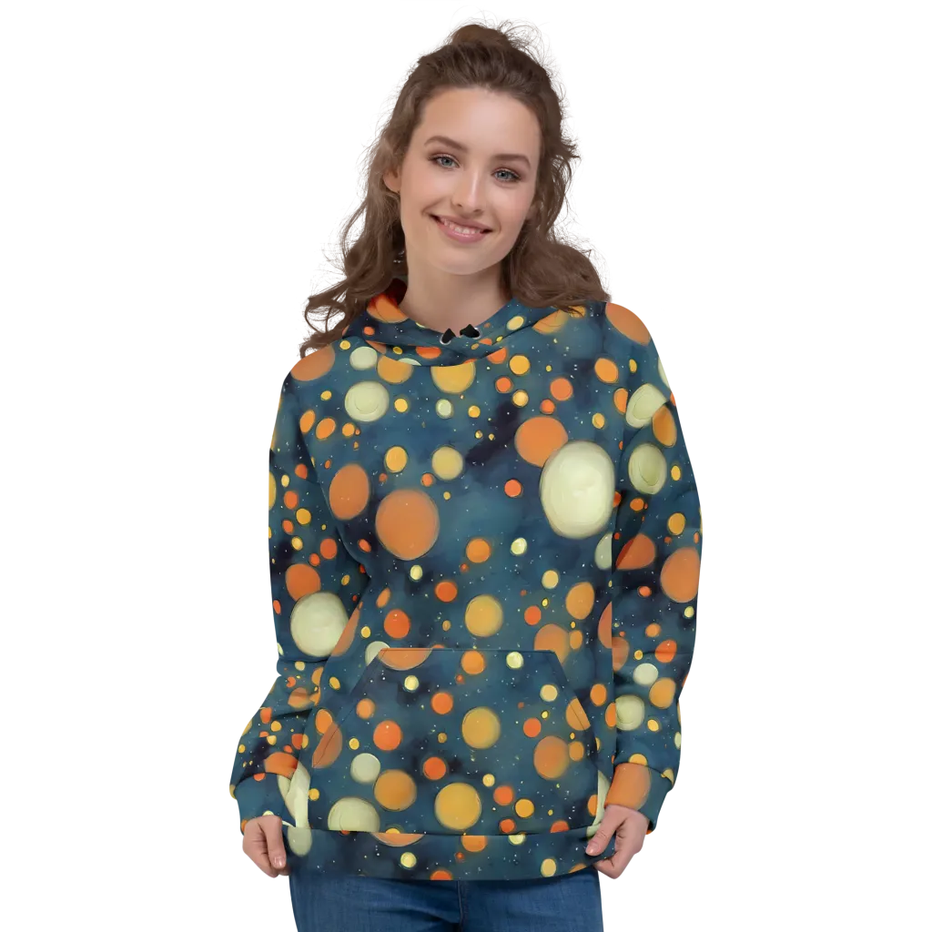 Midnight Orbs on Hoodie — Front