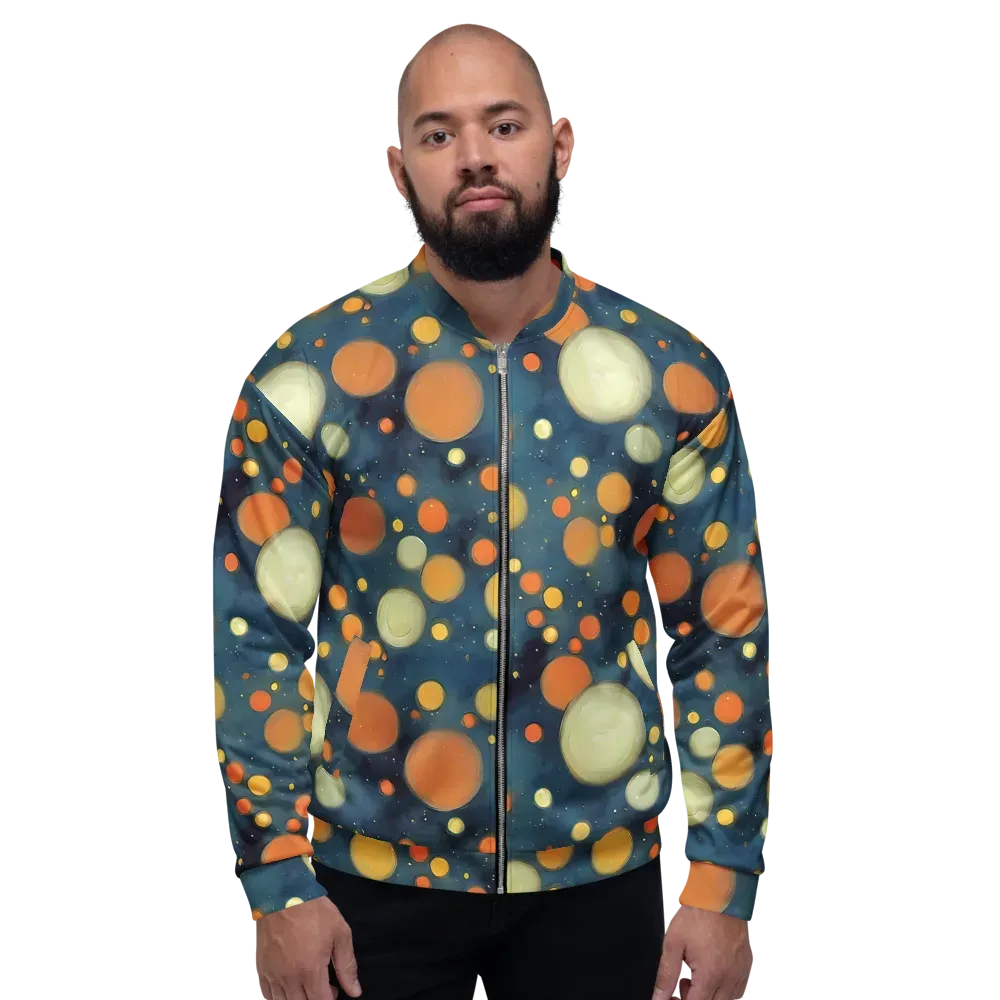 Midnight Orbs on Bomber Jacket — Front