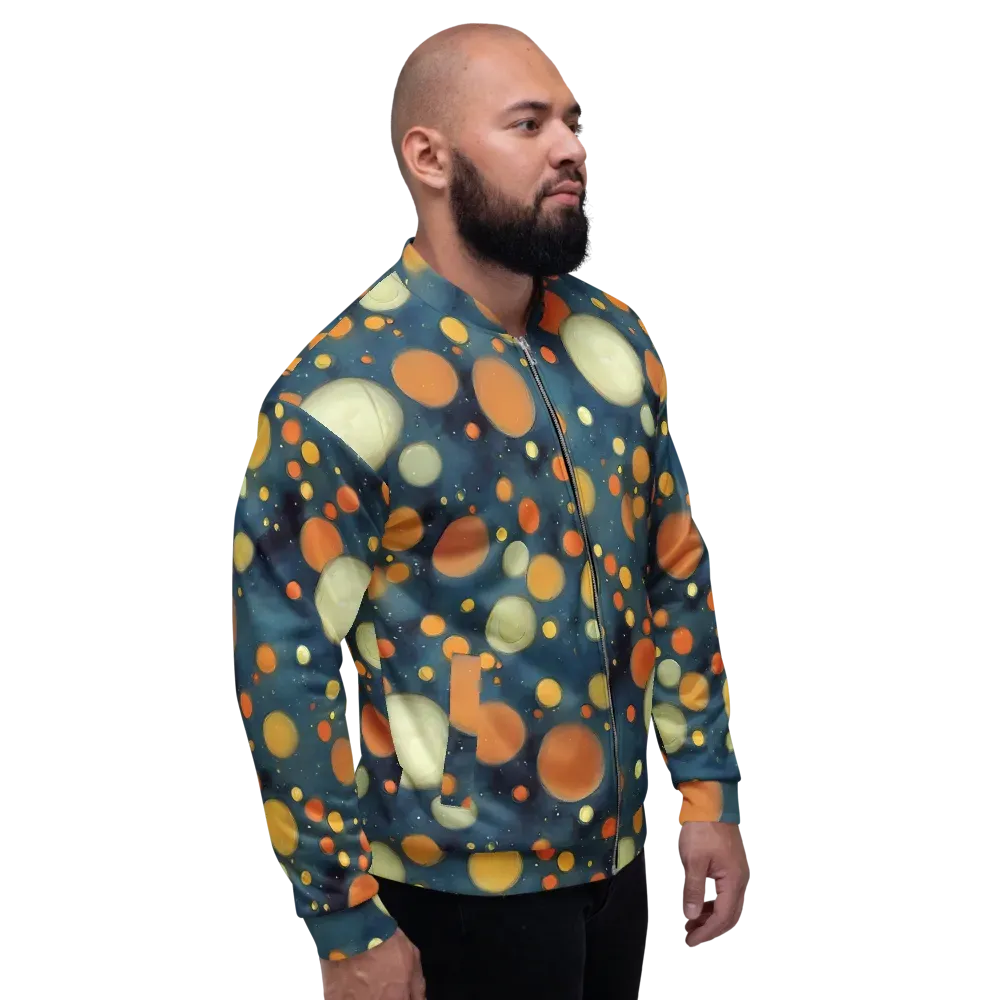 Midnight Orbs on Bomber Jacket — Right