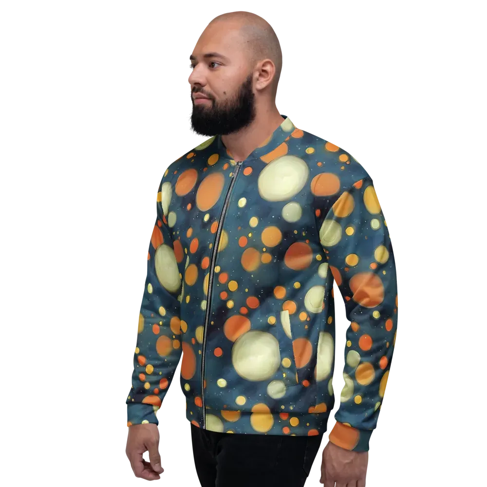 Midnight Orbs on Bomber Jacket — Left