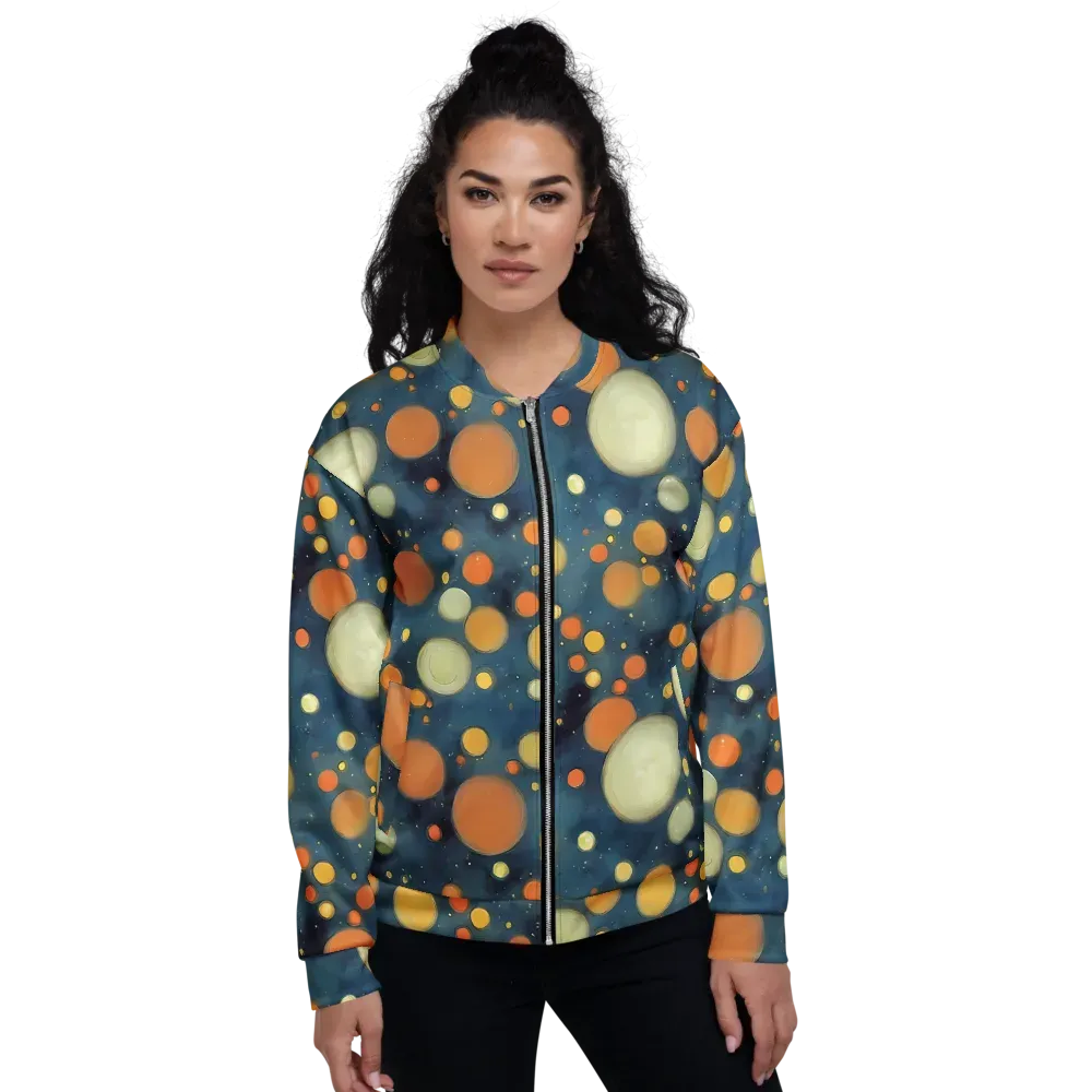 Midnight Orbs on Bomber Jacket — Front
