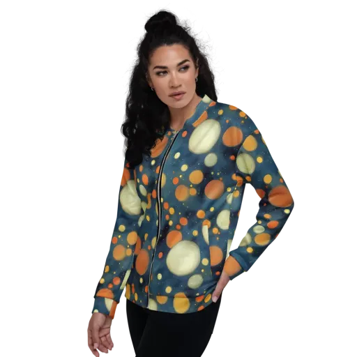 Midnight Orbs on a Bomber Jacket