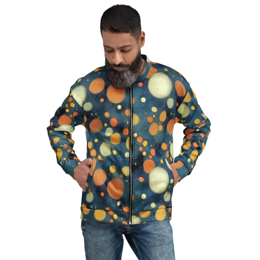 Midnight Orbs on Bomber Jacket — Front
