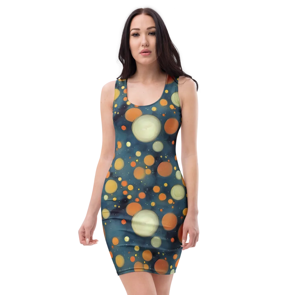 Midnight Orbs on Bodycon Dress — Front