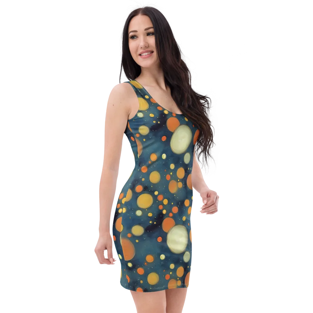 Midnight Orbs on Bodycon Dress — Right Front
