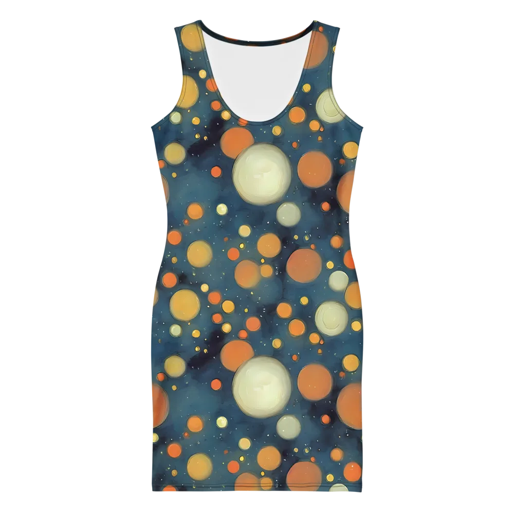 Midnight Orbs on Bodycon Dress — Front