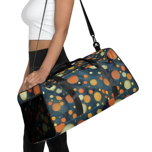 Midnight Orbs on a Duffle Bag