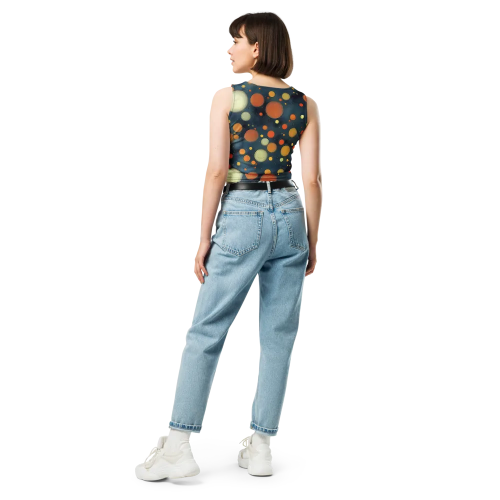 Midnight Orbs on Crop Top — Back