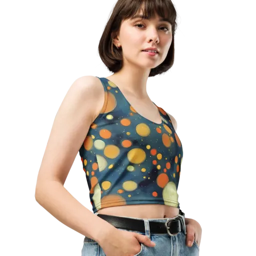 Midnight Orbs on a Crop Top