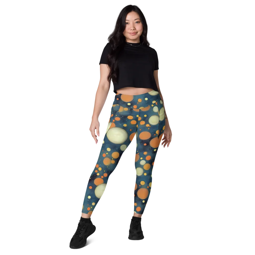 Midnight Orbs on Leggings with Pockets — Front