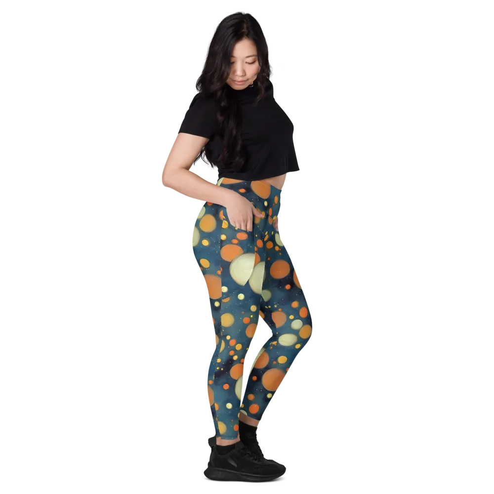 Midnight Orbs on Leggings with Pockets — Right